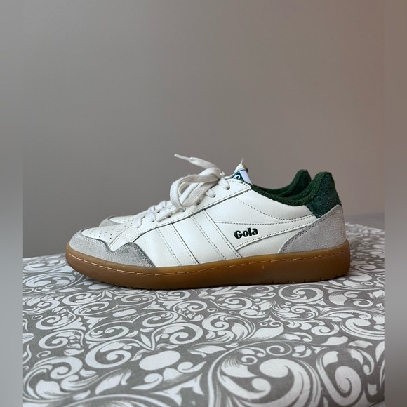 Gola Eagle 86 Sneakers in White/Evergreen/Gum - Picture 1 of 7